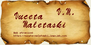 Vuceta Maletaški vizit kartica
